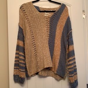 Medium Multi Color Knit Hem & Thread Boutique Sweater